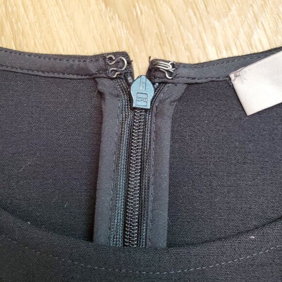 Ann Taylor LOFT Womens Black Cocktail Dress Size 2 Midi Sheath Career Office - Picture 7 of 10